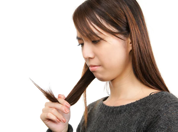 Femeia are probleme cu părul — Fotografie, imagine de stoc