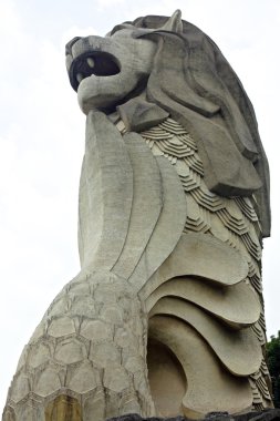 Merlion heykeli, singapore city, sentosa Island üzerinde devlet sembolü