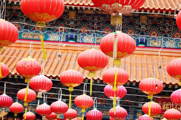 Rote Laterne im chinesischen Tempel — Stockfoto