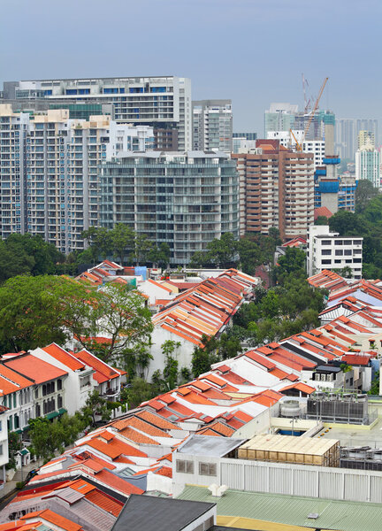 Residential downtown in Singapore