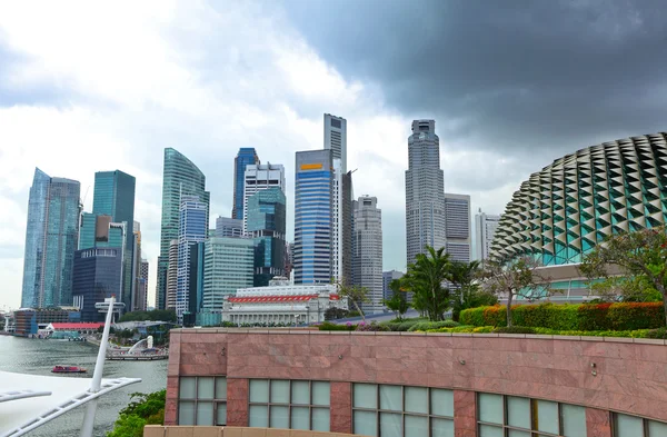 Panoramę dzielnicy biznesowej Singapuru — Zdjęcie stockowe