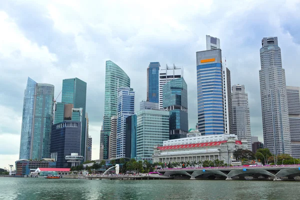 Skyline dari distrik bisnis Singapura — Stok Foto