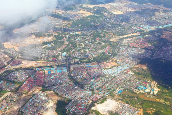 Imagen aérea de la ciudad no urbana — Foto de Stock