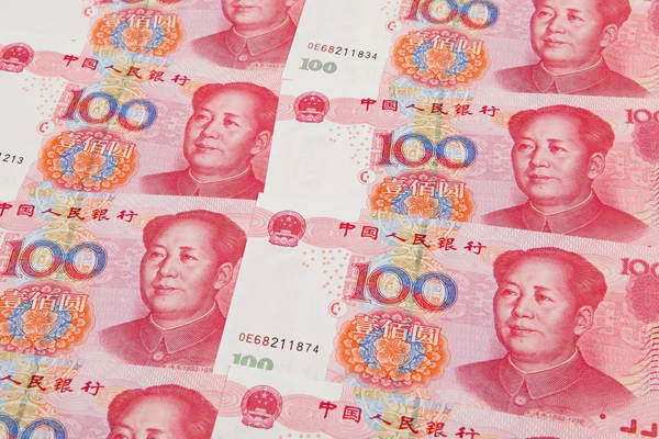 Банкноты юаня (RMB) — стоковое фото