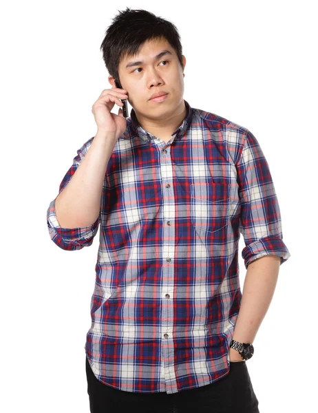 Muž mluvit o telefonu — Stock fotografie