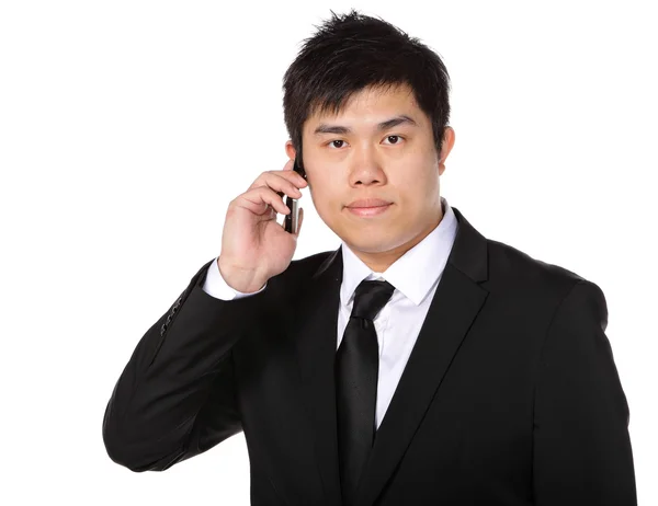 Ung affärsman på telefonen — Stockfoto