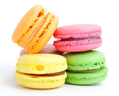 Colorful french macarons clipart