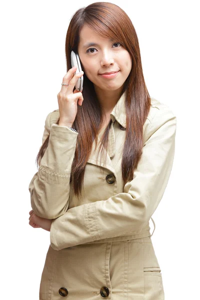 Asian woman on phone call — Stock Photo, Image