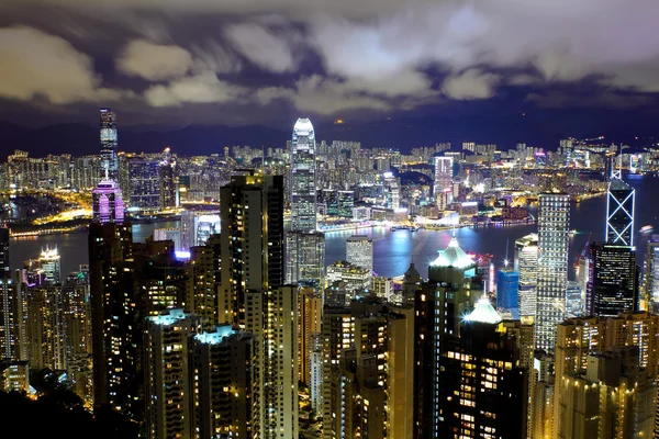 stock image Hong Kong view from the peak at night