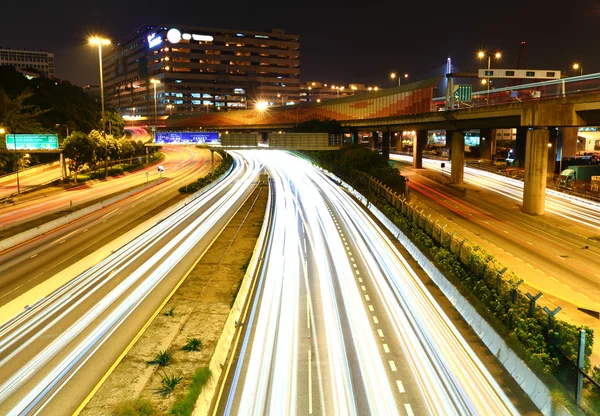 Traffic's nachts — Stockfoto