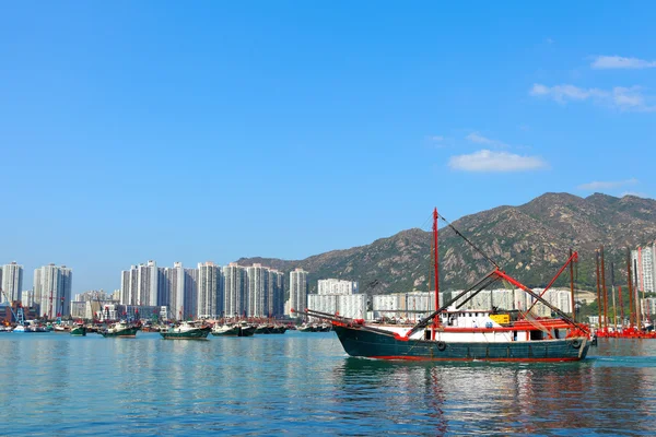 Barco en Hong Kong, Tuen Mun — Foto de Stock