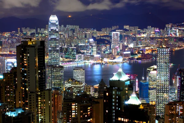 Χονγκ Κονγκ τη νύχτα — Φωτογραφία Αρχείου