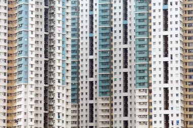 Hong Kong 'da halka açık bir apartman.