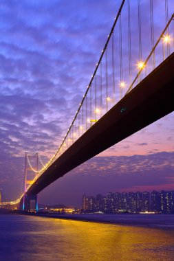 Tsing Ma Bridge at Hongkong clipart