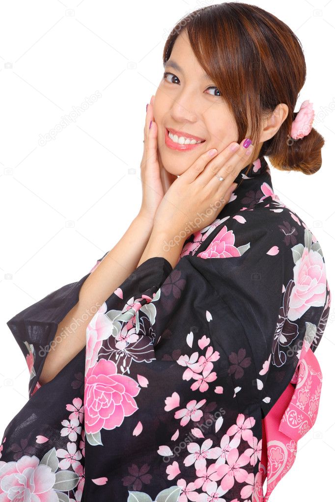 Japanese woman with traditional clothing