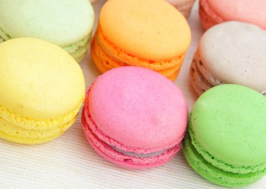 Colorful french macarons clipart