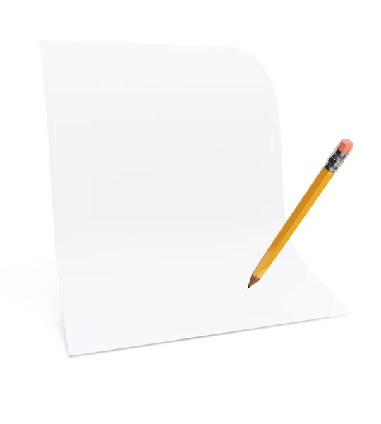 Page and pencil — Stock Photo, Image