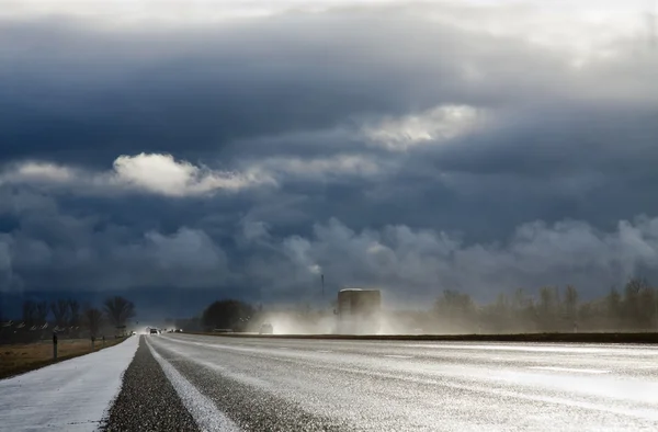 stock image Road after a rain