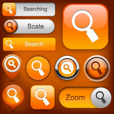 Search high-detailed web button collection. clipart