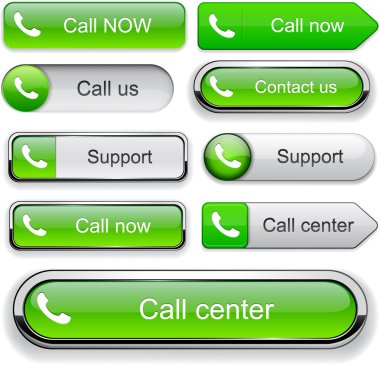 Telefonun yüksek Detaylı web düğmesi koleksiyonu.