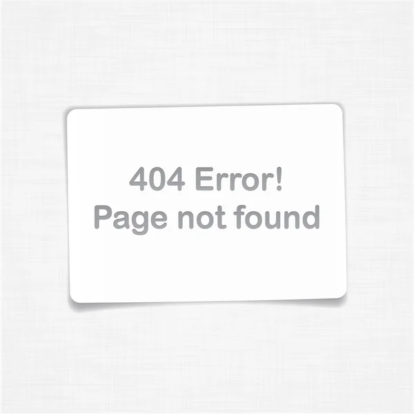在白色纸上的 404 错误. — 图库矢量图片