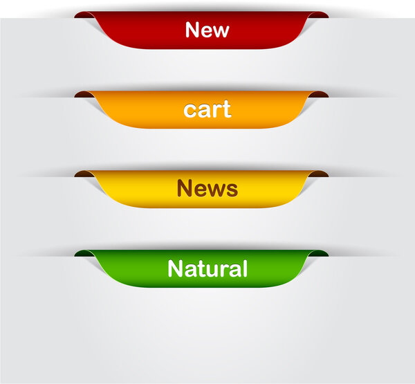 Set of paper labels.