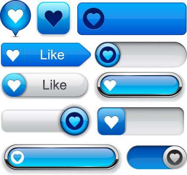 Like high-detailed modern buttons. clipart