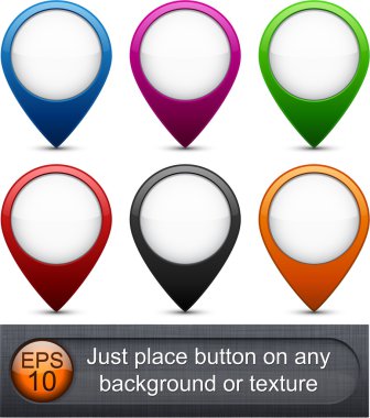 Set of glossy buttons. clipart