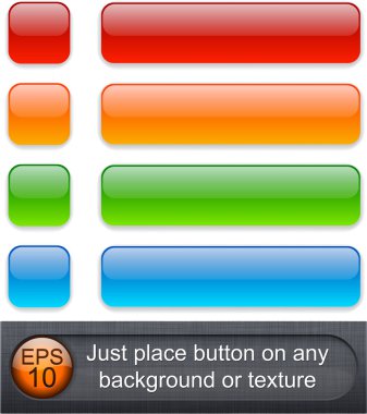 Rectangular glossy buttons. clipart