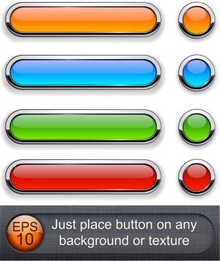 Rounded glossy buttons.