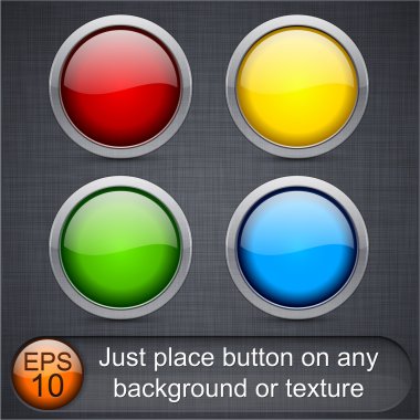 Round glossy buttons. clipart