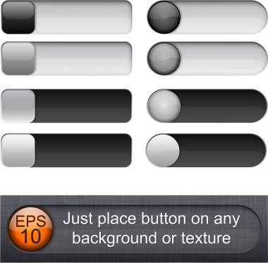 Rounded glossy sliders. clipart