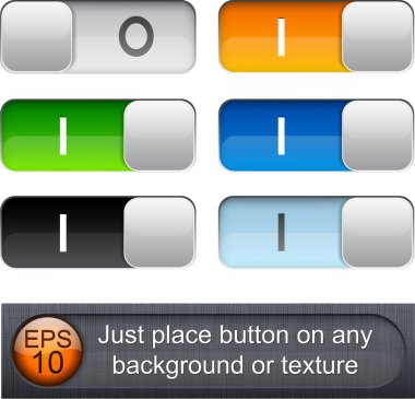 Rectangular glossy relays. clipart