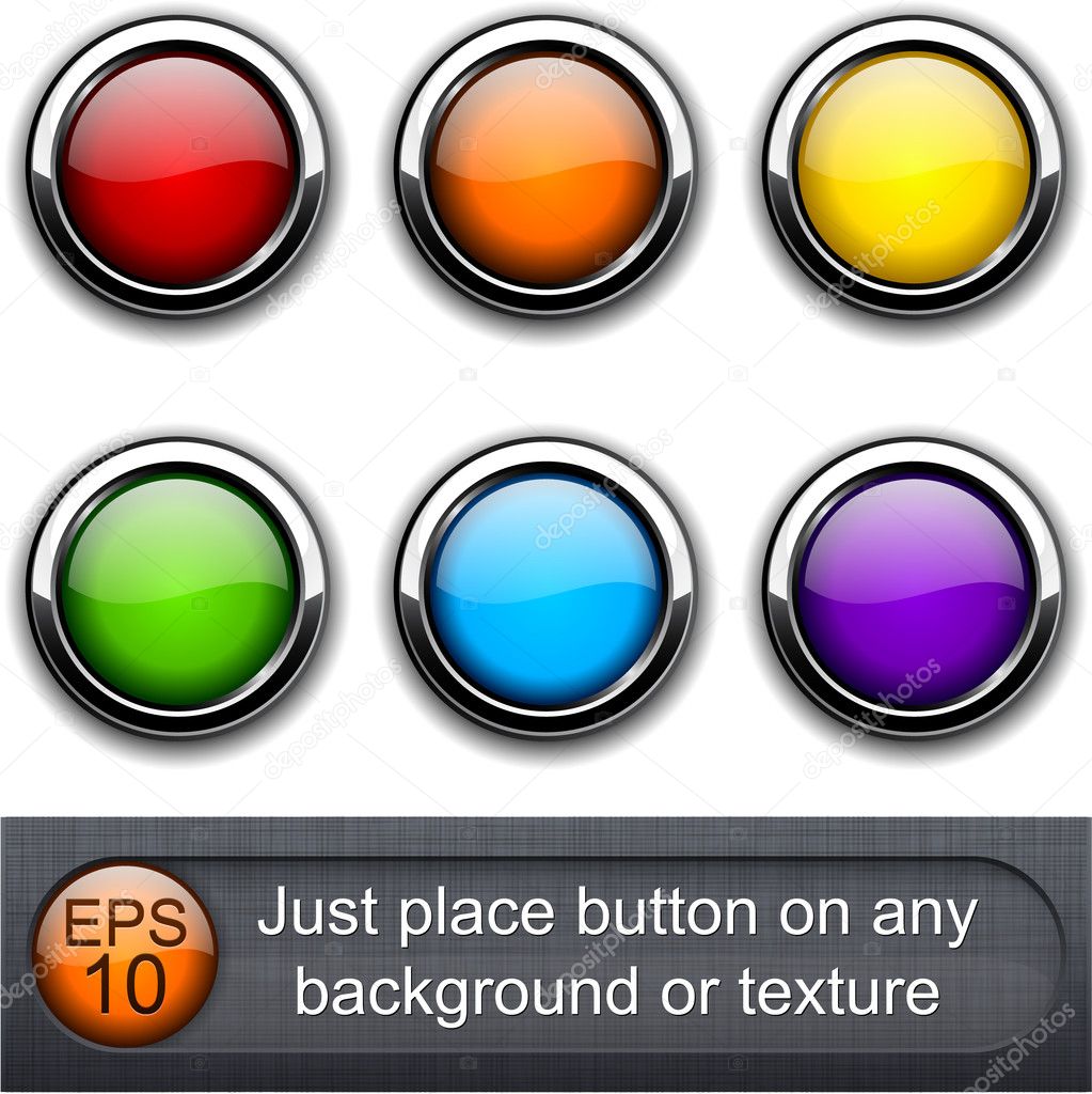 Round glossy buttons.