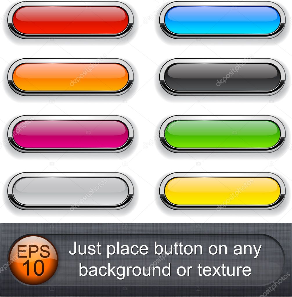 Rounded glossy buttons.