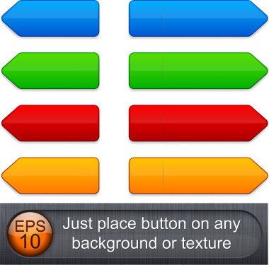 High-detailed modern buttons. clipart