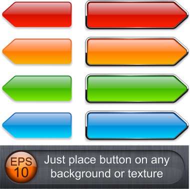 High-detailed modern buttons. clipart