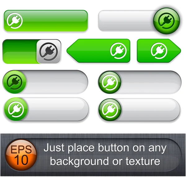 Enchufe botones modernos de alto detalle . — Archivo Imágenes Vectoriales