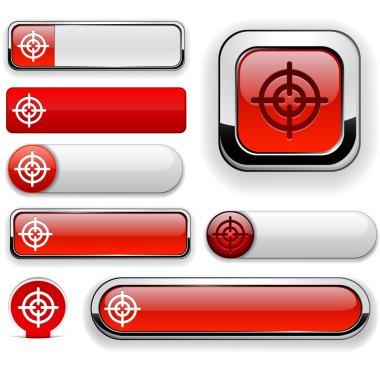 Aim high-detailed modern buttons. clipart