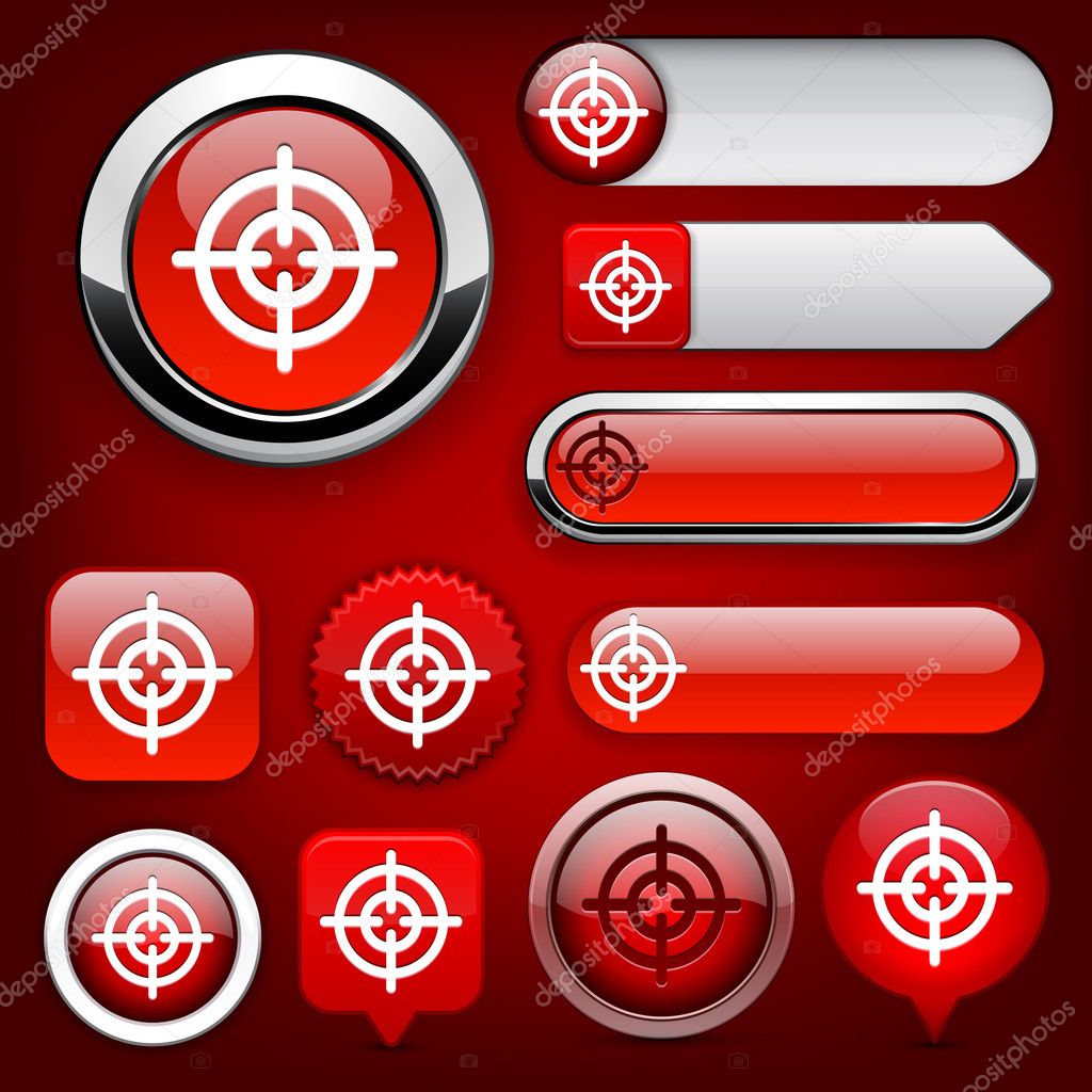 Aim high-detailed modern buttons. Stock Vector Image by ©Maxborovkov ...