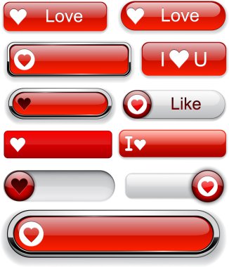 Love high-detailed modern buttons. clipart