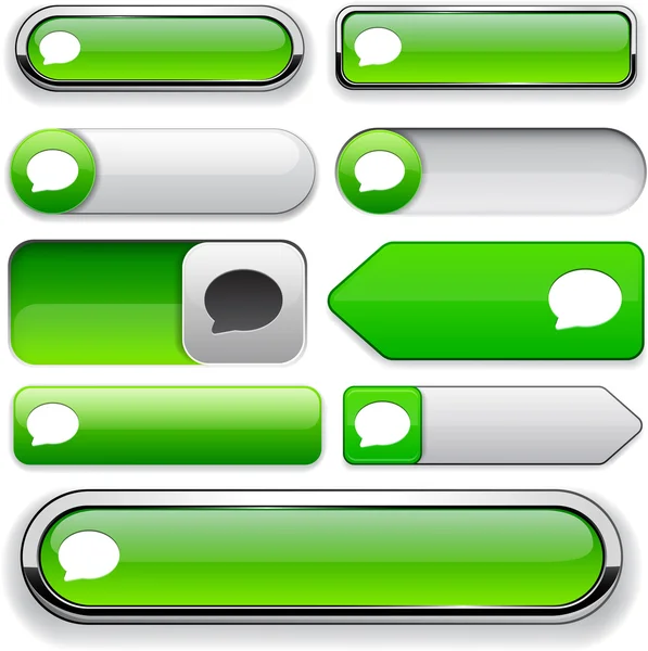 stock vector Talk high-detailed web button collection.