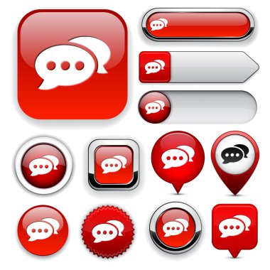 Forum high-detailed web button collection. clipart