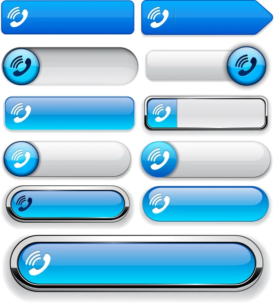 Llame a la colección de botones web de alto detalle . — Archivo Imágenes Vectoriales