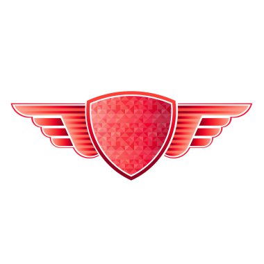 Red shield wings