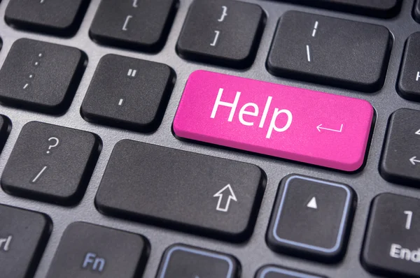 Help key on keyboard, for online supports — Stock Photo, Image