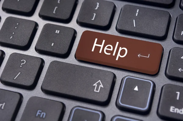 Help key on keyboard, for online supports — Stock Photo, Image