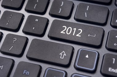 New year 2012, keyboard concepts clipart
