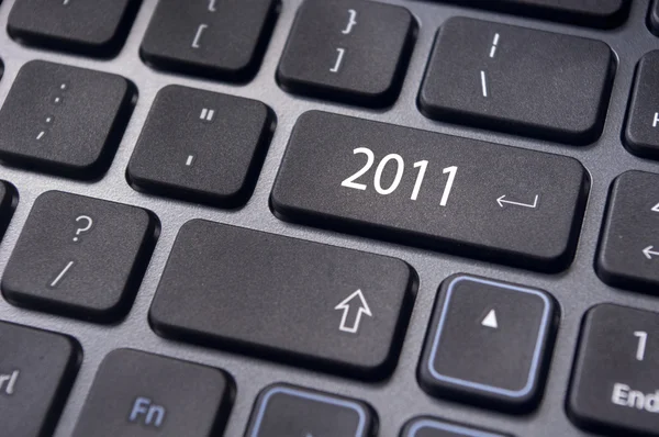 Ano Novo 2011, conceitos de teclado — Fotografia de Stock