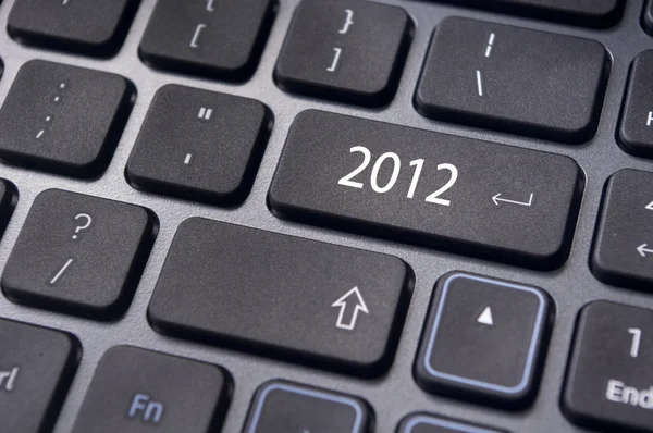 Ano Novo 2012, conceitos de teclado — Fotografia de Stock